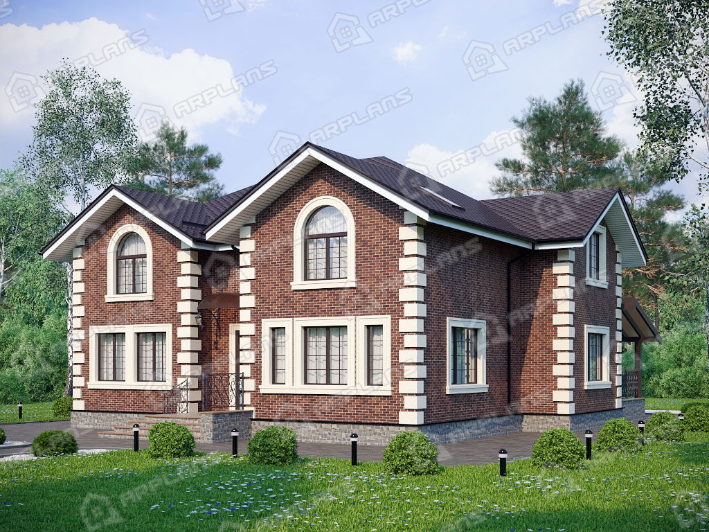 Проект двухэтажного дома,      площадь   269м2,   размер                  15.1  x 16.1 м