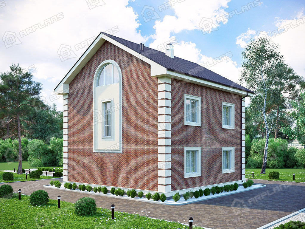 Проект двухэтажного дома,      площадь   143м2,   размер                  11.2  x 10.1 м