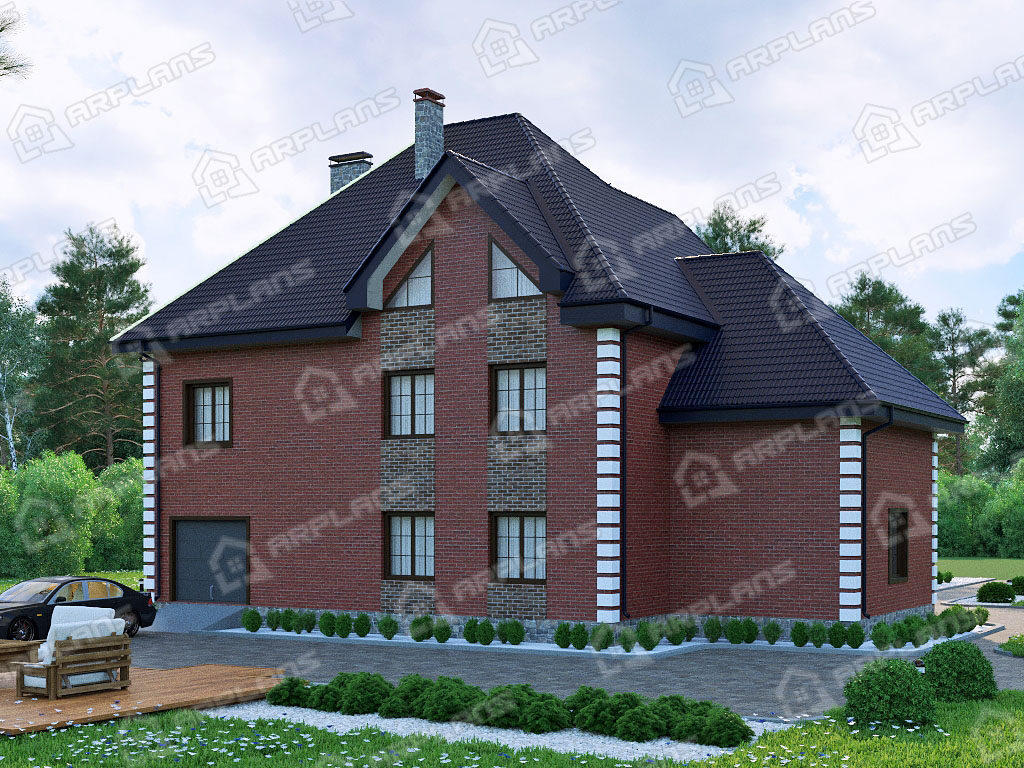Проект двухэтажного дома,      площадь   429м2,   размер                  13.1  x 17 .7 м