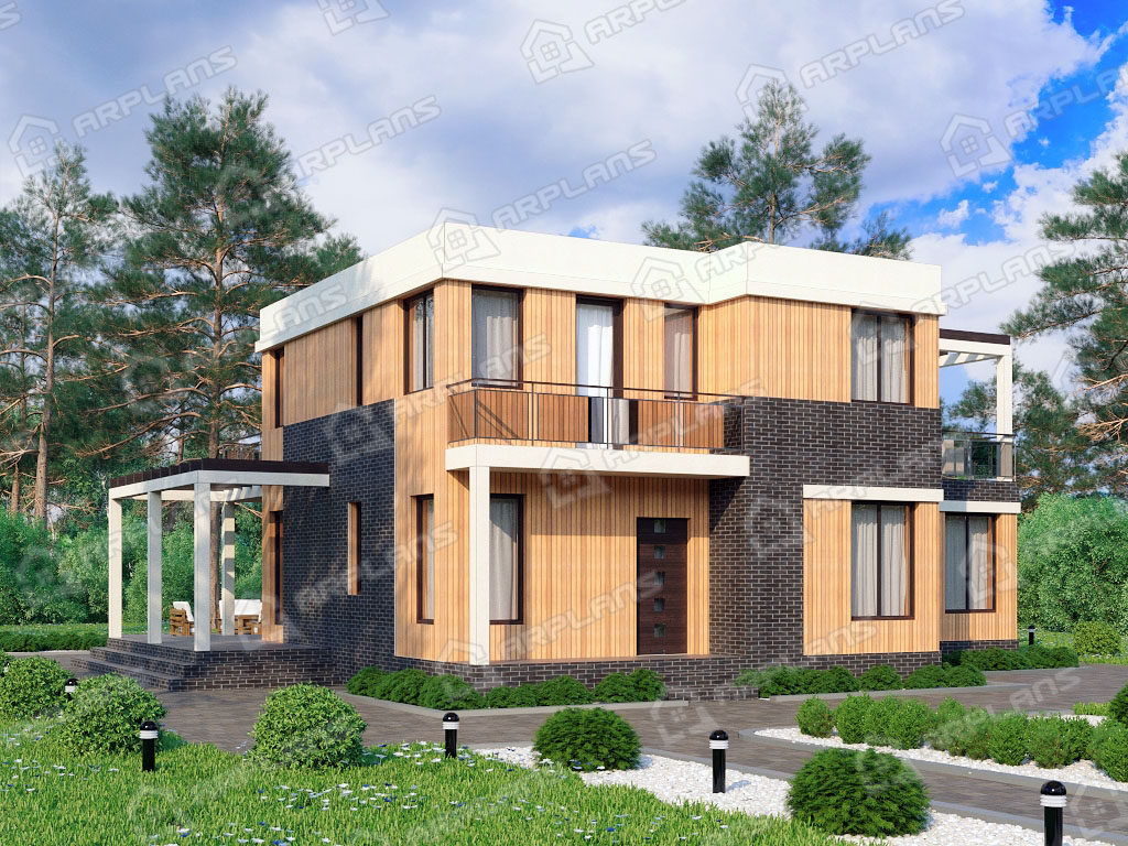 Проект двухэтажного дома,      площадь   234м2,   размер                  11.9  x 15.0 м